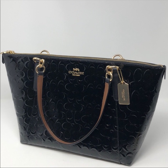 Nwt Coach Signature Patent  Ava Tote - Picture 5 of 8